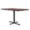 Correll Rectangle Cafe Bistro and Breakroom Pedestal Table, High Pressure Laminate Top, Cherry BCT3042-21 - alternate 1